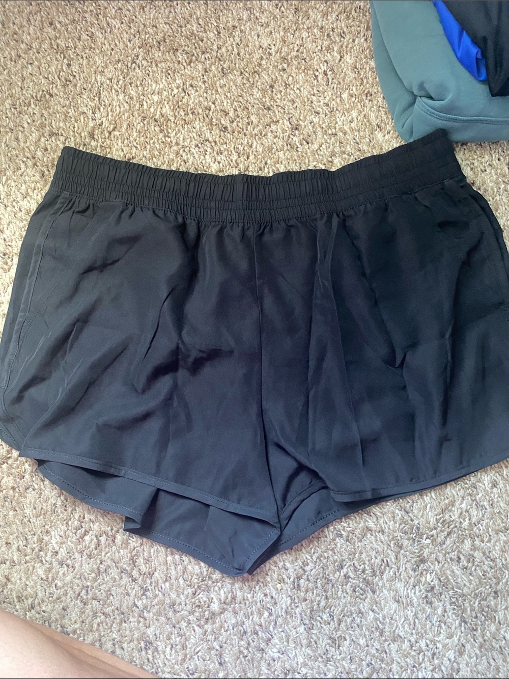 Athletic Works Black Women's Running Shorts with Elastic Waistband
